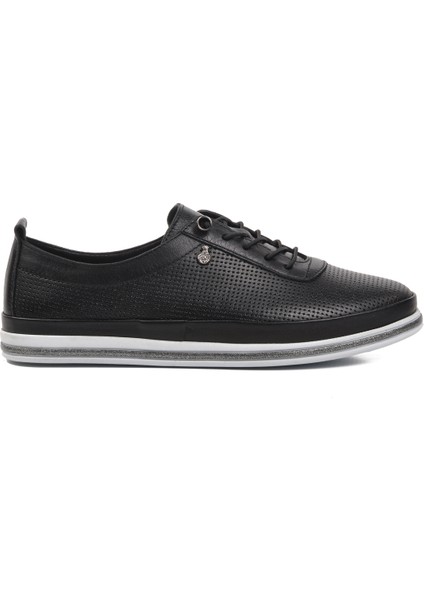 Siyah Beyaz Deri Kadın Düz Rahat Günlük Ayakkabı fiyatları