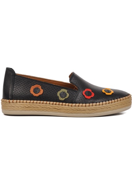 Siyah Kadın Düz Rahat Günlük Ayakkabı