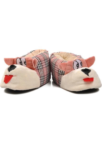 Pembe Bej Kadın Panduf Köpekli Panduf