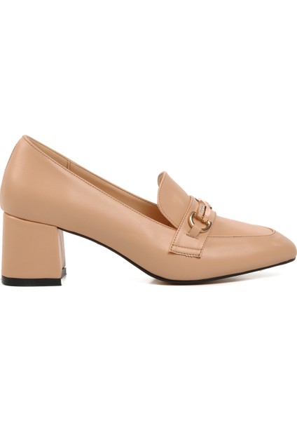 Bej Kadın Topuklu Ayakkabı