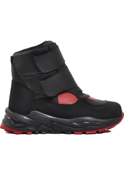 Siyah Kırmızı Çocuk Kar Botu
