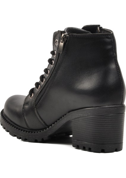 Siyah Poliüretan Kadın Topuklu Bot fırsatları