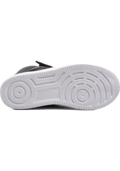 Lacivert Beyaz Çocuk Uzun Boğazlı Hi Sneaker Spor Ayakkabı Hı F