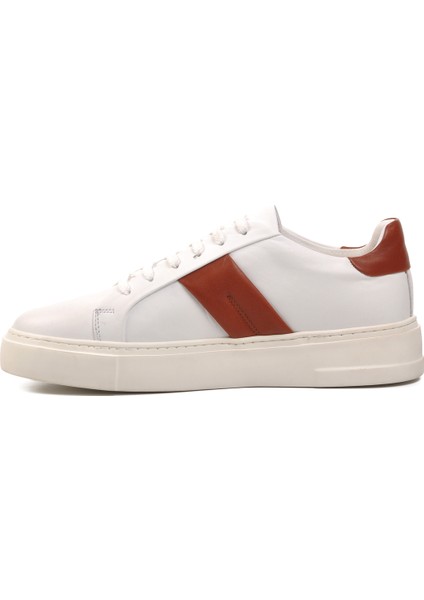 Beyaz Taba Erkek Sneaker Ayakkabı