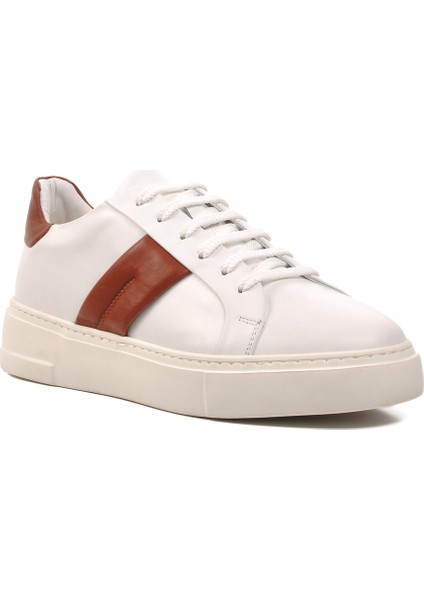 Beyaz Taba Erkek Sneaker Ayakkabı