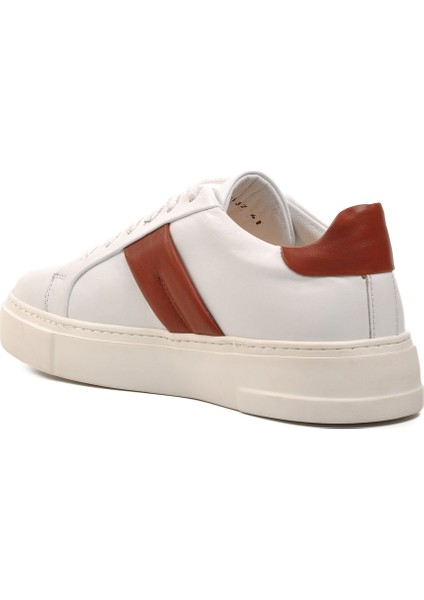 Beyaz Taba Erkek Sneaker Ayakkabı