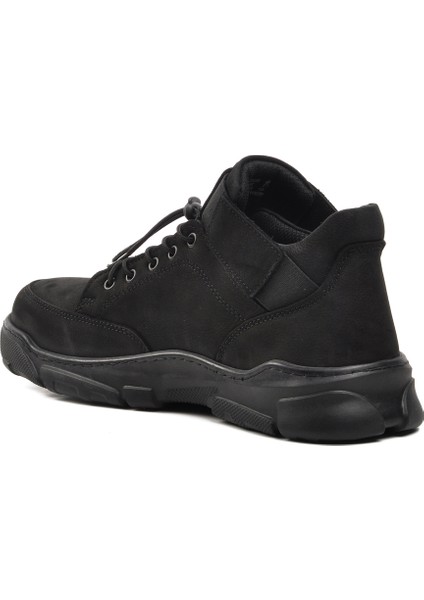 Siyah Nubuk Sneaker Erkek Bot fırsatları