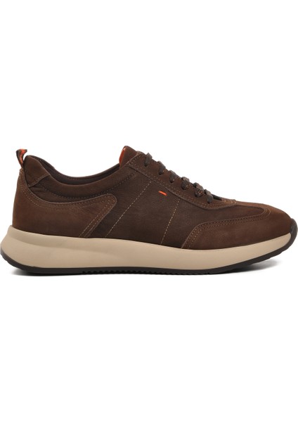 Kahve Nubuk Deri Erkek Sneaker Ayakkabı