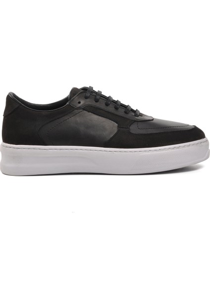 Siyah Siyah Nubuk Erkek Sneaker Ayakkabı