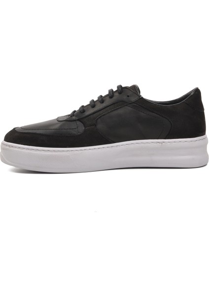 Siyah Siyah Nubuk Erkek Sneaker Ayakkabı