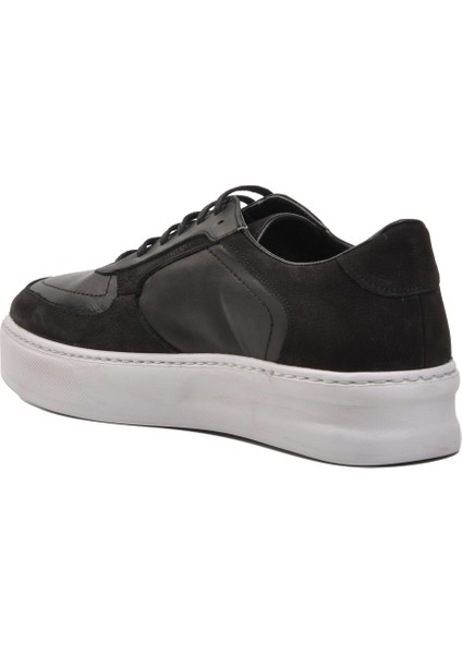Siyah Siyah Nubuk Erkek Sneaker Ayakkabı