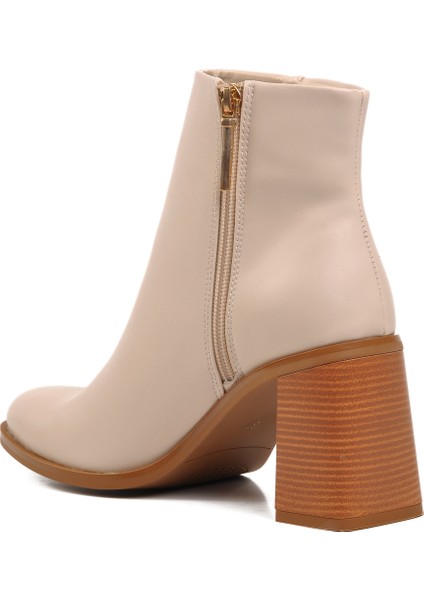 Bej Kadın Topuklu Bot fırsatları