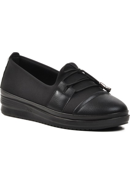 Siyah Simli Kadın Düz Rahat Günlük Ayakkabı modelleri