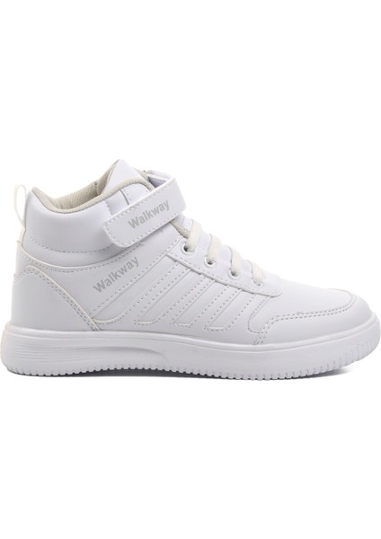 Beyaz Beyaz Çocuk Uzun Boğazlı Hi Sneaker Spor Ayakkabı