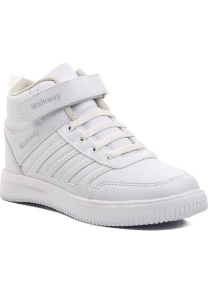 Beyaz Beyaz Çocuk Uzun Boğazlı Hi Sneaker Spor Ayakkabı