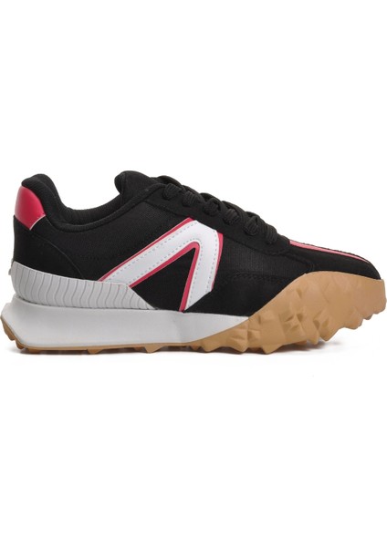 Siyah Kırmızı Kadın Spor Ayakkabı Sneaker