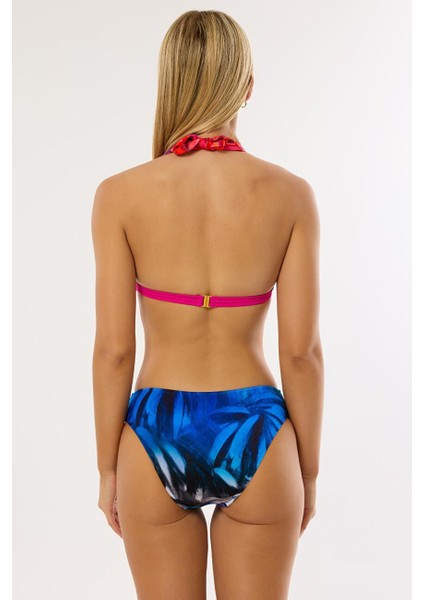 4630 Mor Fuşya Desenli Bikini Takımı modelleri