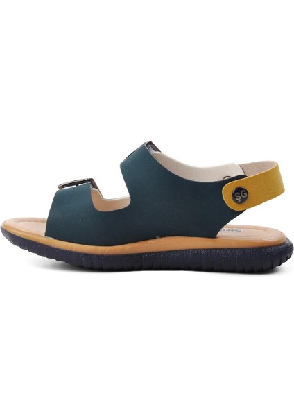 Lacivert Nubuk Sarı Krem Erkek Çocuk Düz Sandalet fiyatları