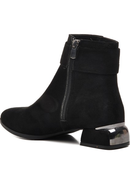 Siyah Süet Kadın Topuklu Bot indirimleri