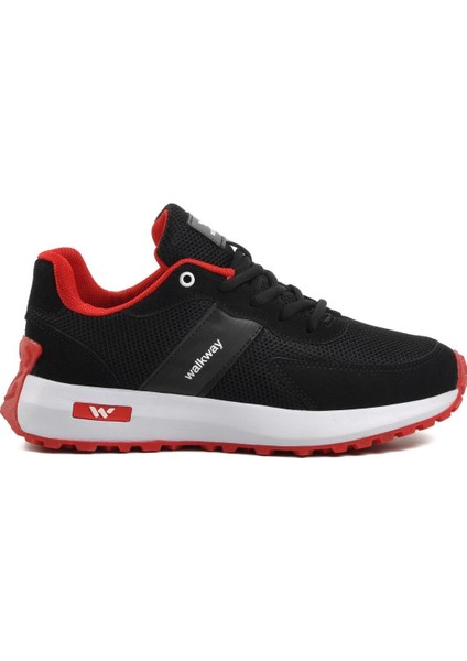 Siyah Beyaz Kırmızı Kadın Spor Ayakkabı Sneaker