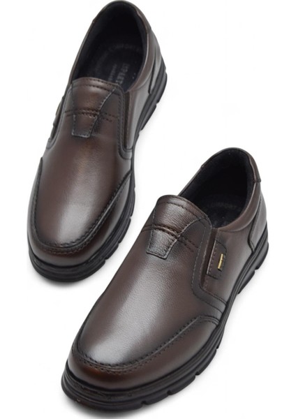 TAB1645-S Kışlık Tam Ortopedik Taban %100 Hakiki Deri Bağcıksız Erkek Ayakkabı Kauçuk Kaymaz Taban indirimleri