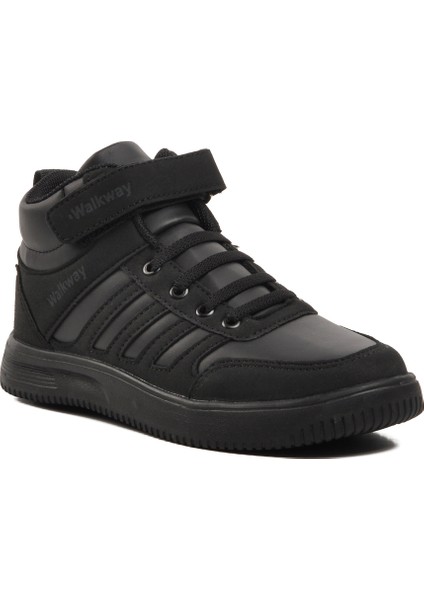 Siyah Füme Çocuk Uzun Boğazlı Hi Sneaker Spor Ayakkabı