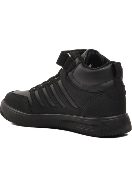 Siyah Füme Çocuk Uzun Boğazlı Hi Sneaker Spor Ayakkabı