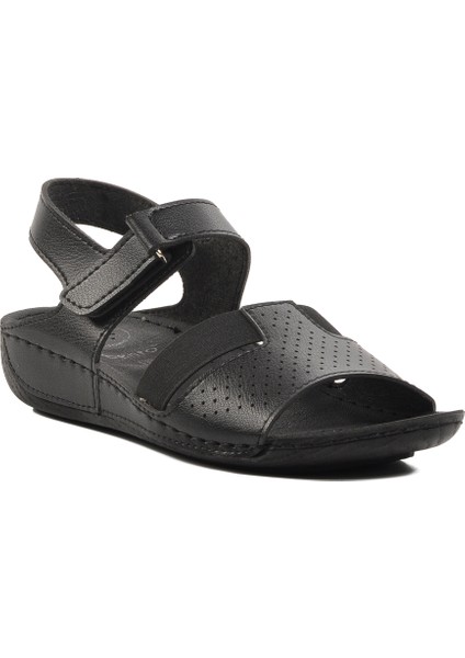 Siyah Kadın Düz Sandalet modelleri