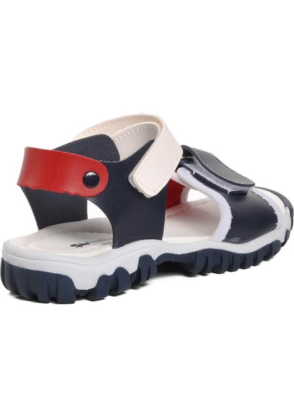 Lacivert Kırmızı Erkek Çocuk Düz Sandalet fırsatları