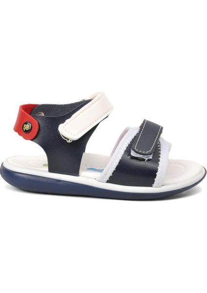Lacivert Kırmızı Unisex Çocuk Sandalet