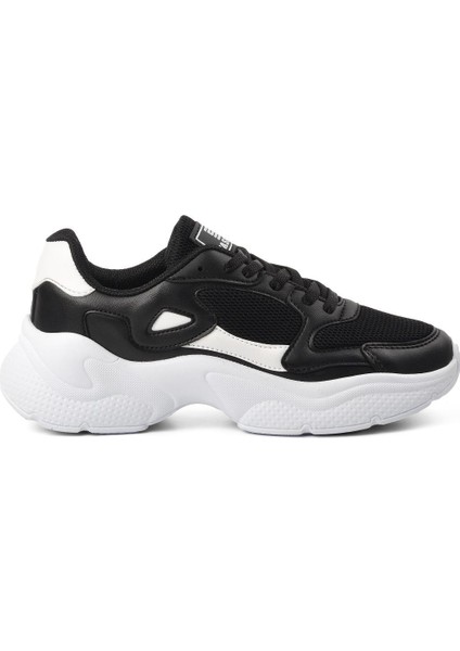 Siyah Beyaz Kadın Spor Ayakkabı Sneaker