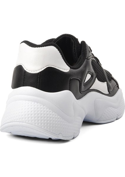 Siyah Beyaz Kadın Spor Ayakkabı Sneaker fırsatları
