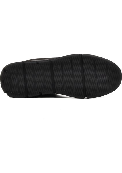 Siyah Nubuk Deri Sneaker Erkek Bot