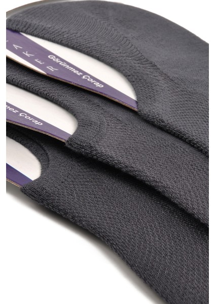 Füme Unisex Çorap 3 Lü Babet Çorap