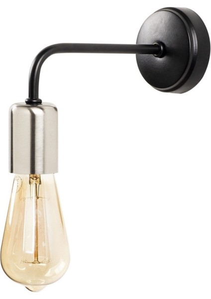 Krom Siyah Retro Metal Dekoratif Modern Duvar Aplik