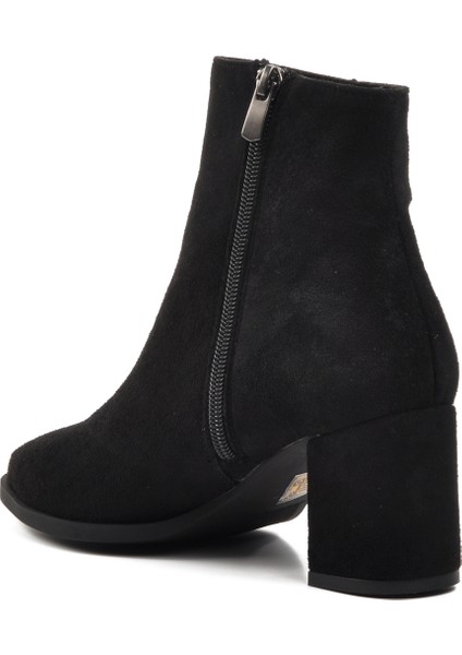 Siyah Süet Kadın Topuklu Bot fırsatları