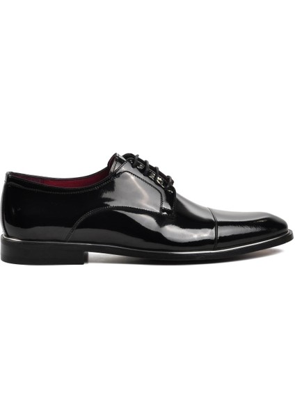 Siyah Rugan Erkek Klasik Ayakkabı