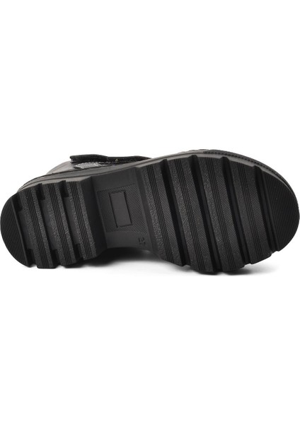 Siyah Kamuflaj Unisex Çocuk Bot