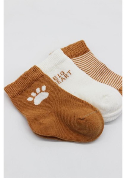 Bistyle 3'lü Penye Soket Çorap BS10110 Hardal modelleri