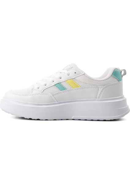 Beyaz Sarı Kadın Spor Ayakkabı Sneaker fiyatları