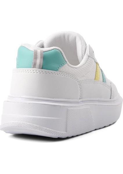 Beyaz Sarı Kadın Spor Ayakkabı Sneaker fırsatları