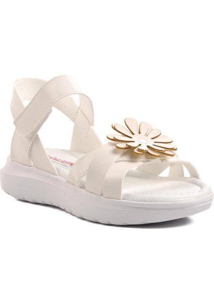 Beyaz Kız Çocuk Düz Sandalet modelleri
