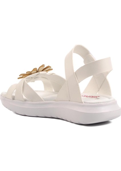 Beyaz Kız Çocuk Düz Sandalet fırsatları