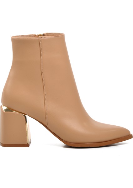 Nude Nut Içi Polarlı Topuklu Kadın Topuklu Bot fiyatları