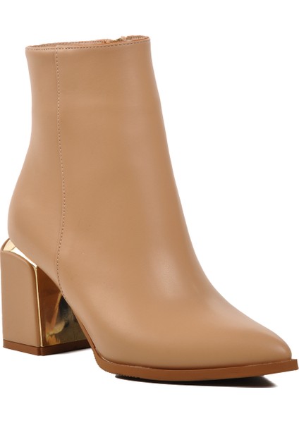 Nude Nut Içi Polarlı Topuklu Kadın Topuklu Bot fırsatları