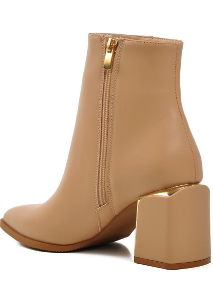 Nude Nut Içi Polarlı Topuklu Kadın Topuklu Bot indirimleri