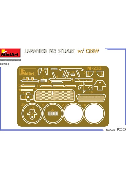 35454 1:35 Japon M3 Stuart, Mürettebatla Birlikte