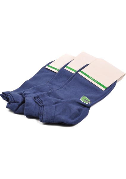 Indigo Mavi Unisex Çorap 3 Lü Patik Çorap