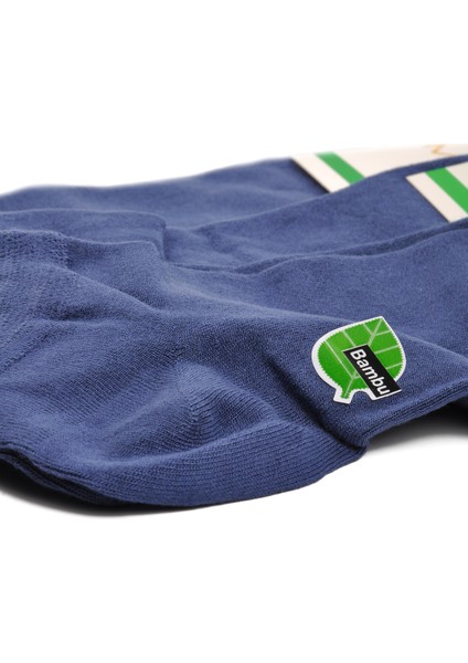 Indigo Mavi Unisex Çorap 3 Lü Patik Çorap