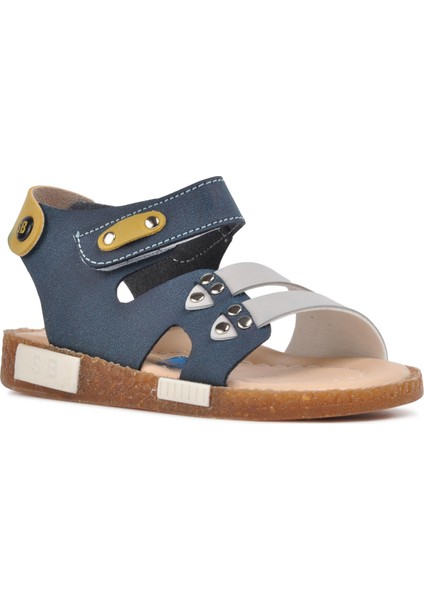 Lacivert Hardal Comfort Erkek Çocuk Düz Sandalet modelleri